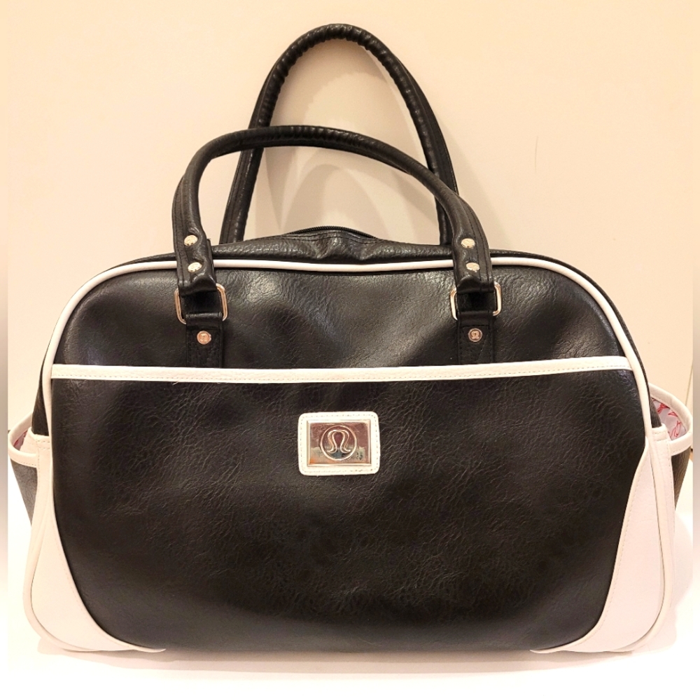 lululemon athletica Black and White Structured Tote Bag